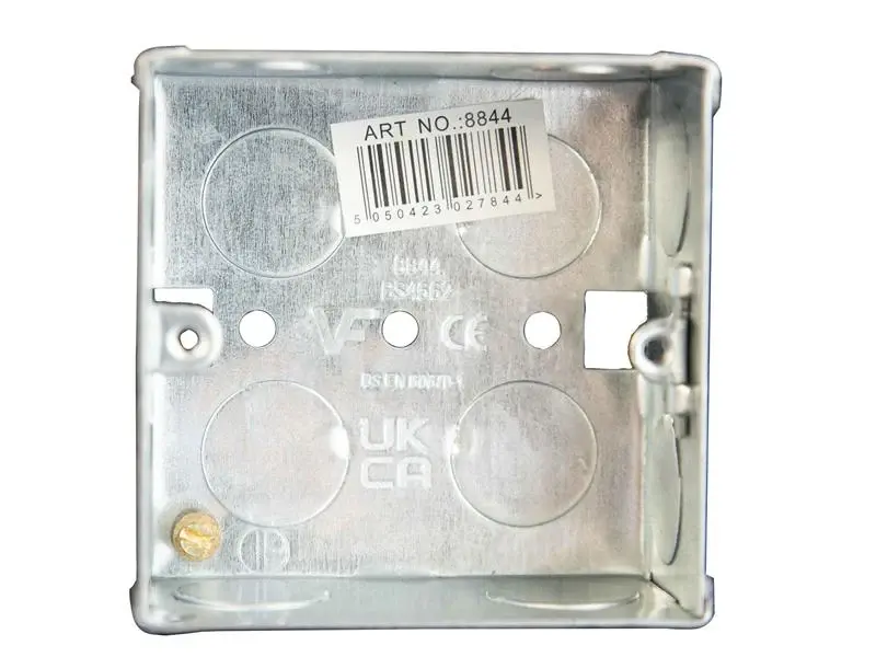 Dencon Metal Back Box 1-Gang 35mm
