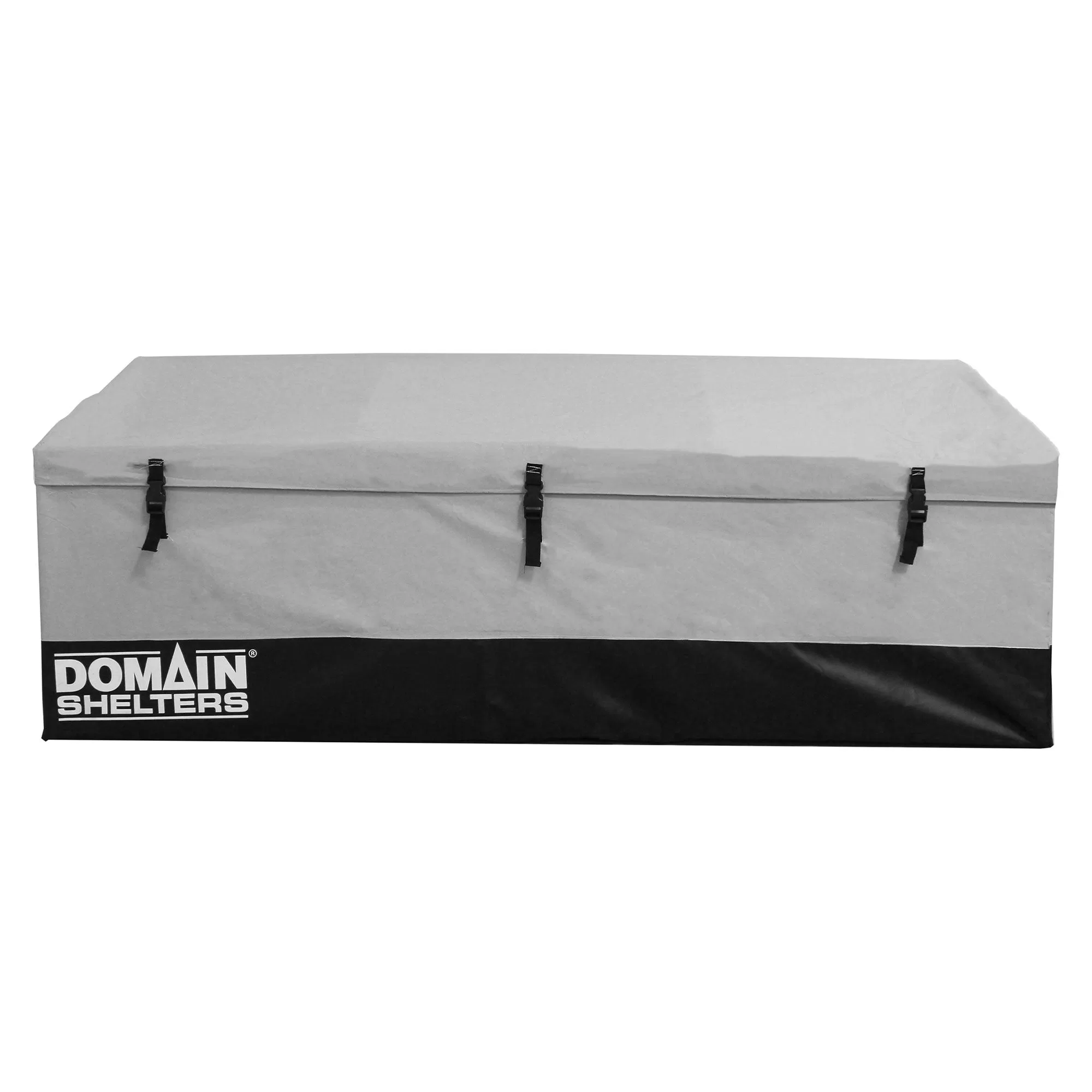 Domain Shelters 176 Gallon 6 x 2 Foot Outdoor Patio Storage Deck Box Gray Black