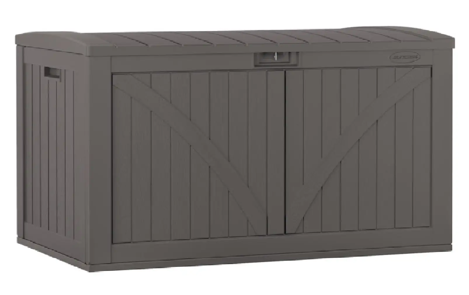 Suncast BMDB3425P 134 Gallon Resin Deck Box Grey Outdoor Storage