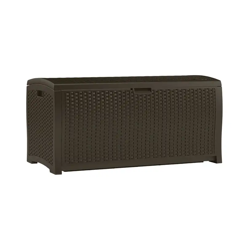 Suncast Brown Plastic 99 gal. Capacity Deck Box 26H x 50W x 26D Outdoor Storage Container