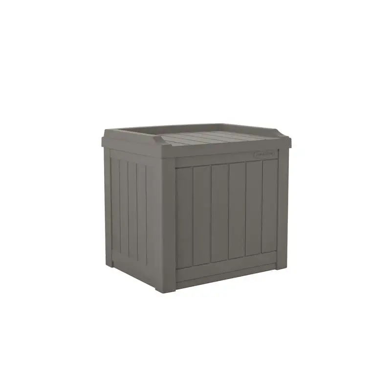 Suncast 22 W X 17 D Gray Plastic Deck Box Seat 22 gal Outdoor Storage Solution