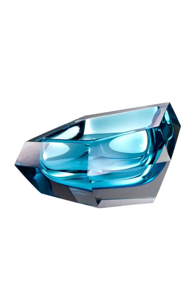 Blue Crystal Bowl Eichholtz Alma Decorative Home Accessory