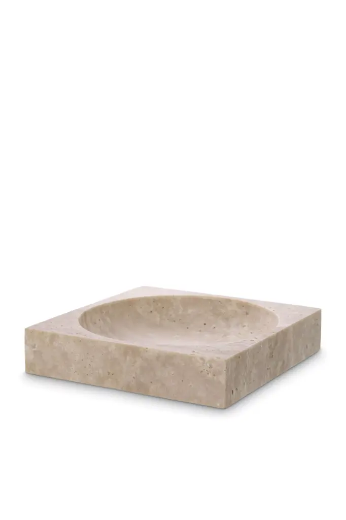 Square Travertine Bowl Eichholtz Boyd Stylish Home Decor