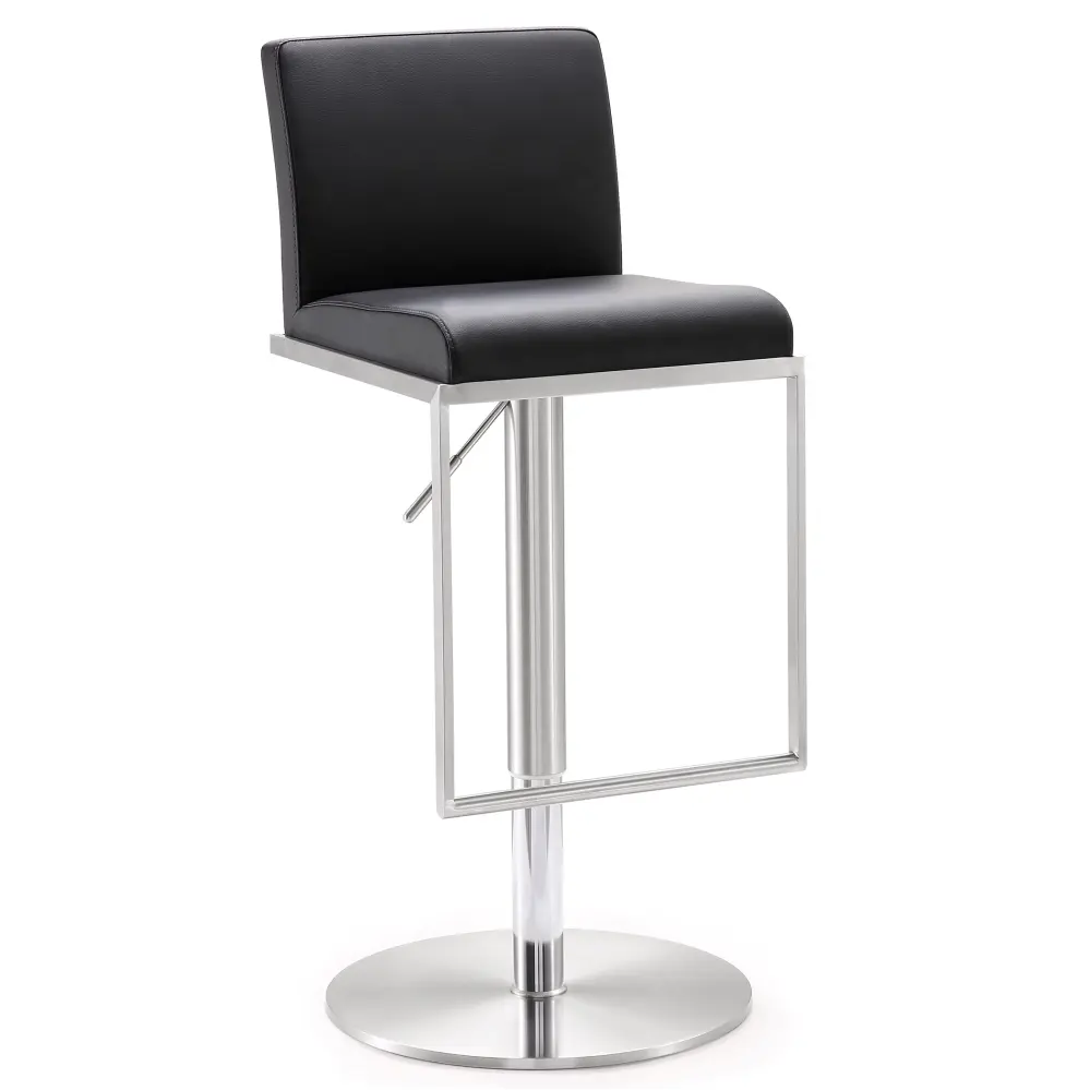 Amalfi Black Vegan Leather Variable Stool - UK Weight Capacity 250lbs