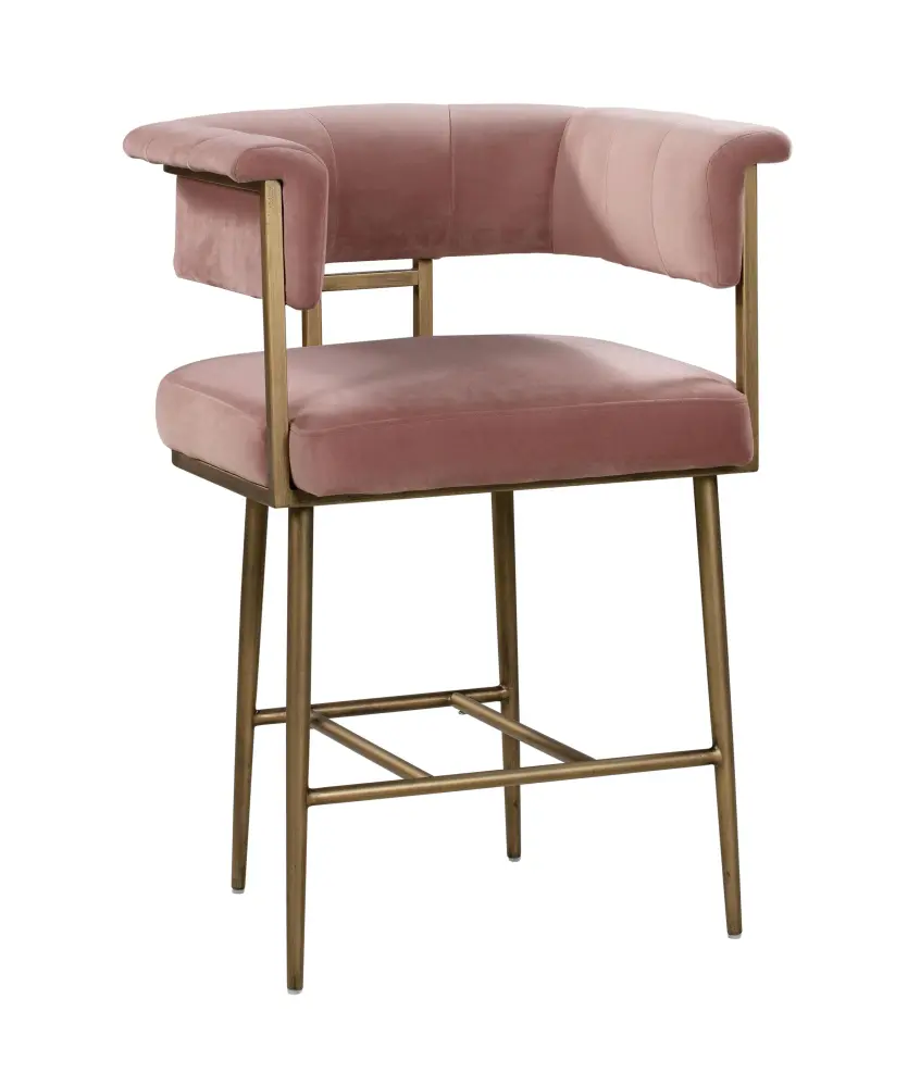 Astrid Blush Soft-touch Counter Stool Weight Capacity 250lbs
