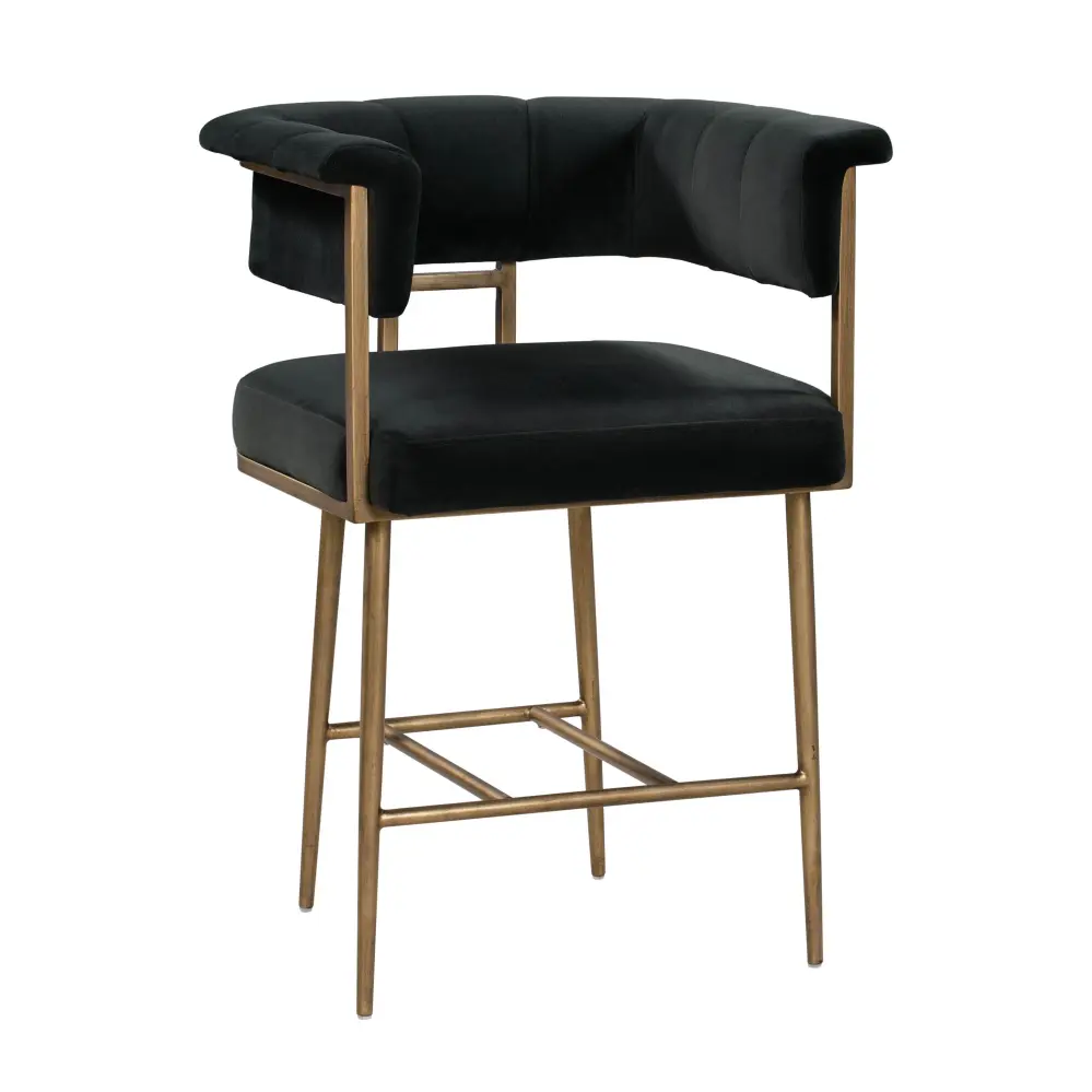Astrid Grey Soft-touch Counter Stool