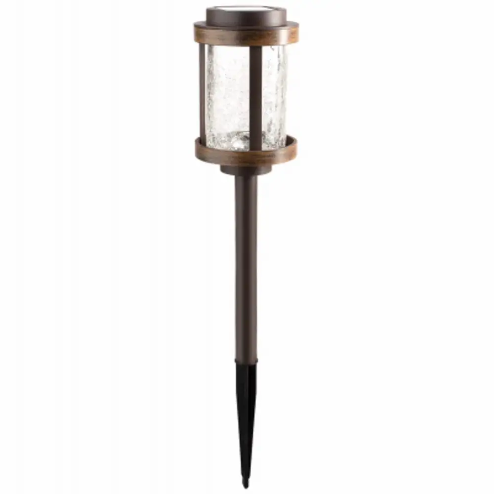 Fusion 27113 Solar Light Crackle Glass Lens 10 Lumen Outdoor Decorative Light