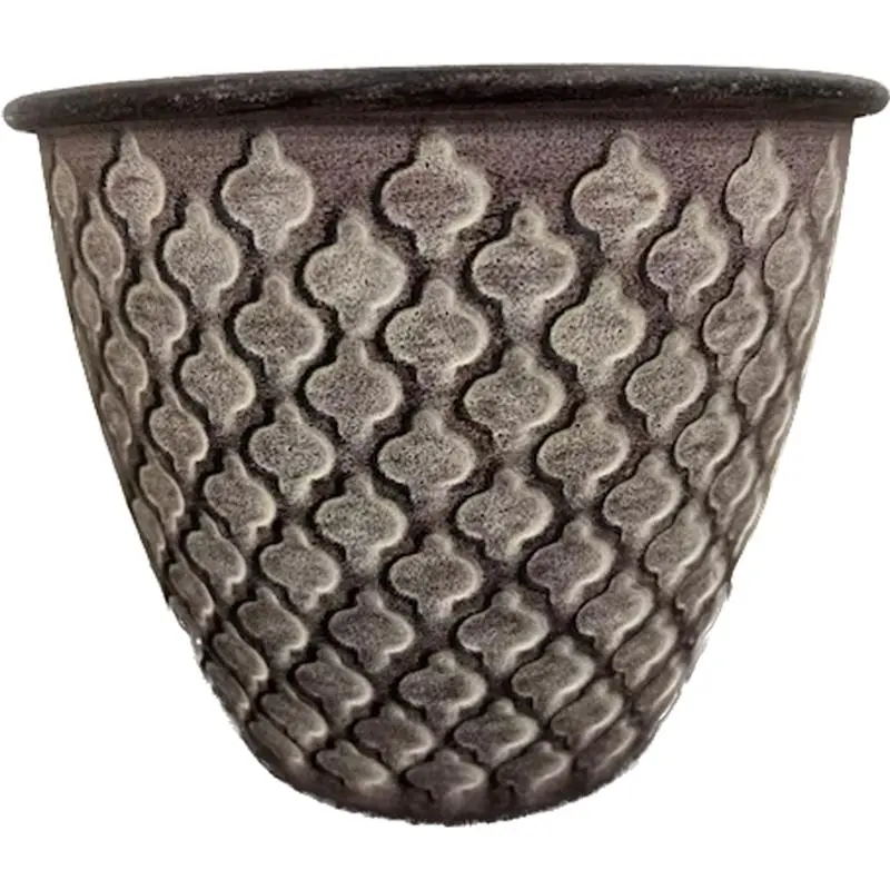 Robert Allen MPT02960 Dilorion Round Planter 12 Inch Decorative Indoor Outdoor Flower Pot