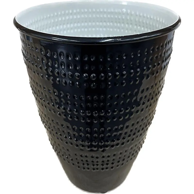Robert Allen MPT02973 Dunbar Round Planter Black Decorative Indoor Outdoor Flower Pot