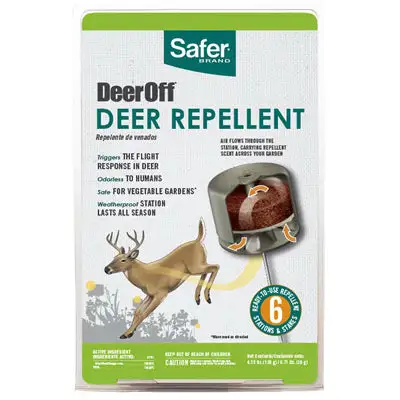Safer Deer Off Repellent Station Stake 6 Pack Garden Protection Safer Brand