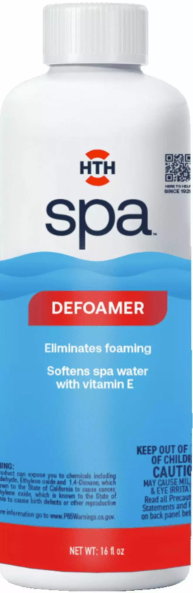 HTH Spa Care Defoamer 14 oz Liquid to Eliminate Foaming Crystal Clear Spa Water 14