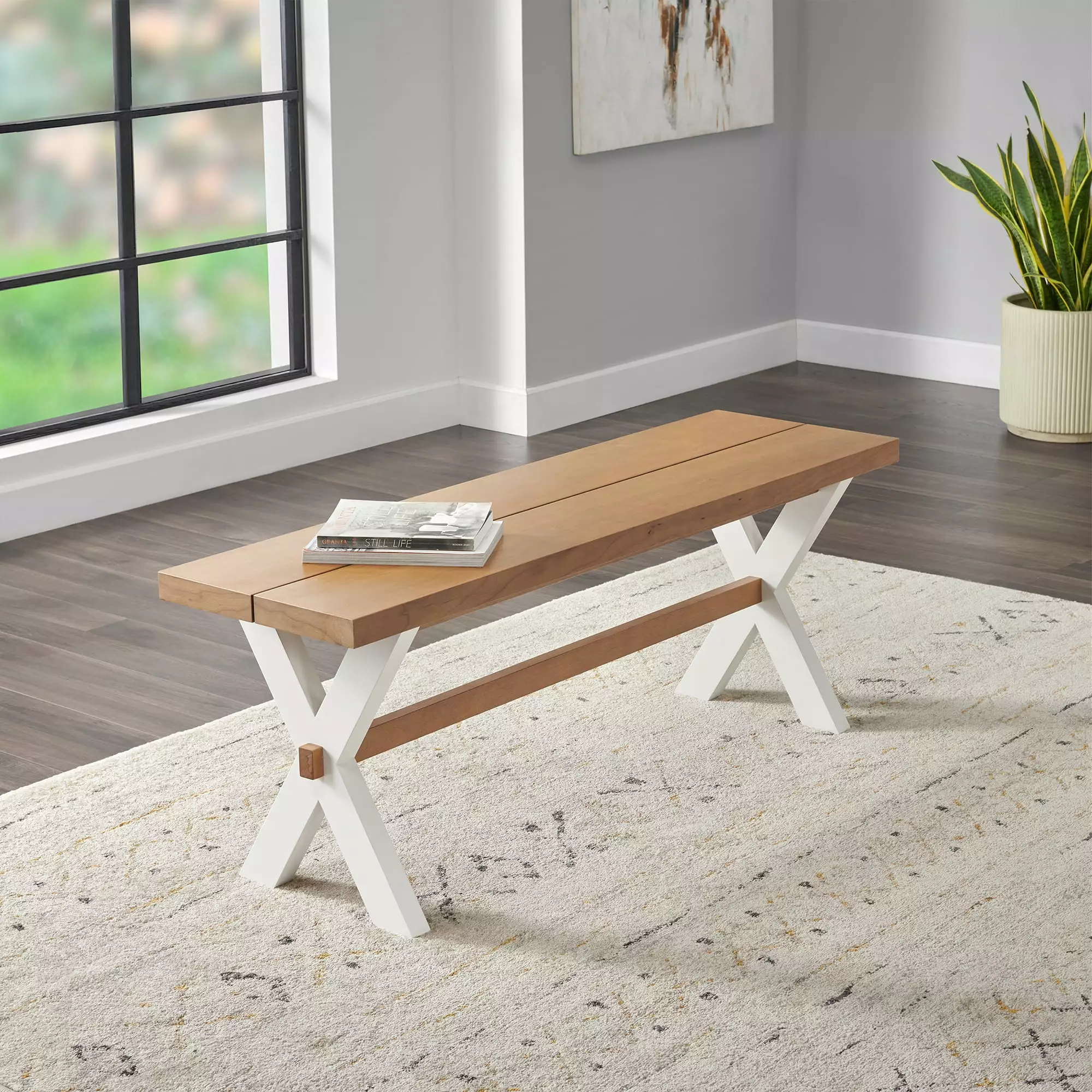 Alaterre Furniture Chelsea 48 Dining Bench Natural - Rustic Kitchen Bench Benches