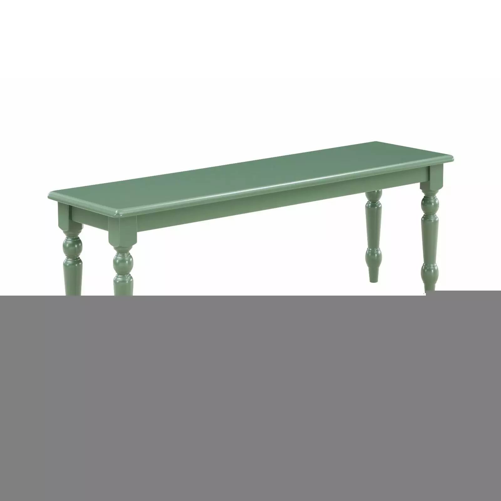 Boraam Carolina Rubberwood Dining Bench Equestrian Green Benches