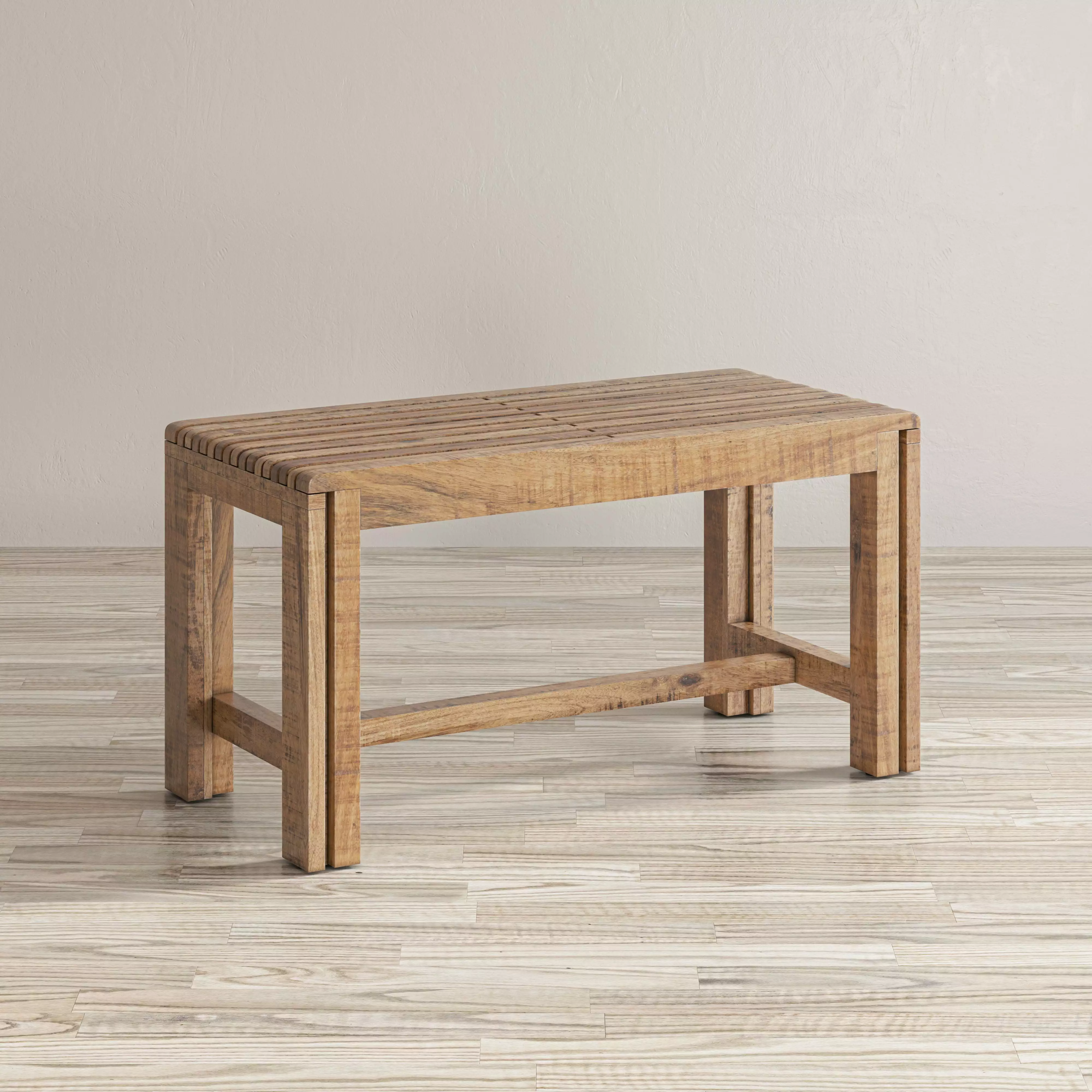Jofran Bradford Modern Extendable Solid Mango Hardwood Bench Dining Room Benches JOFRAN INC.
