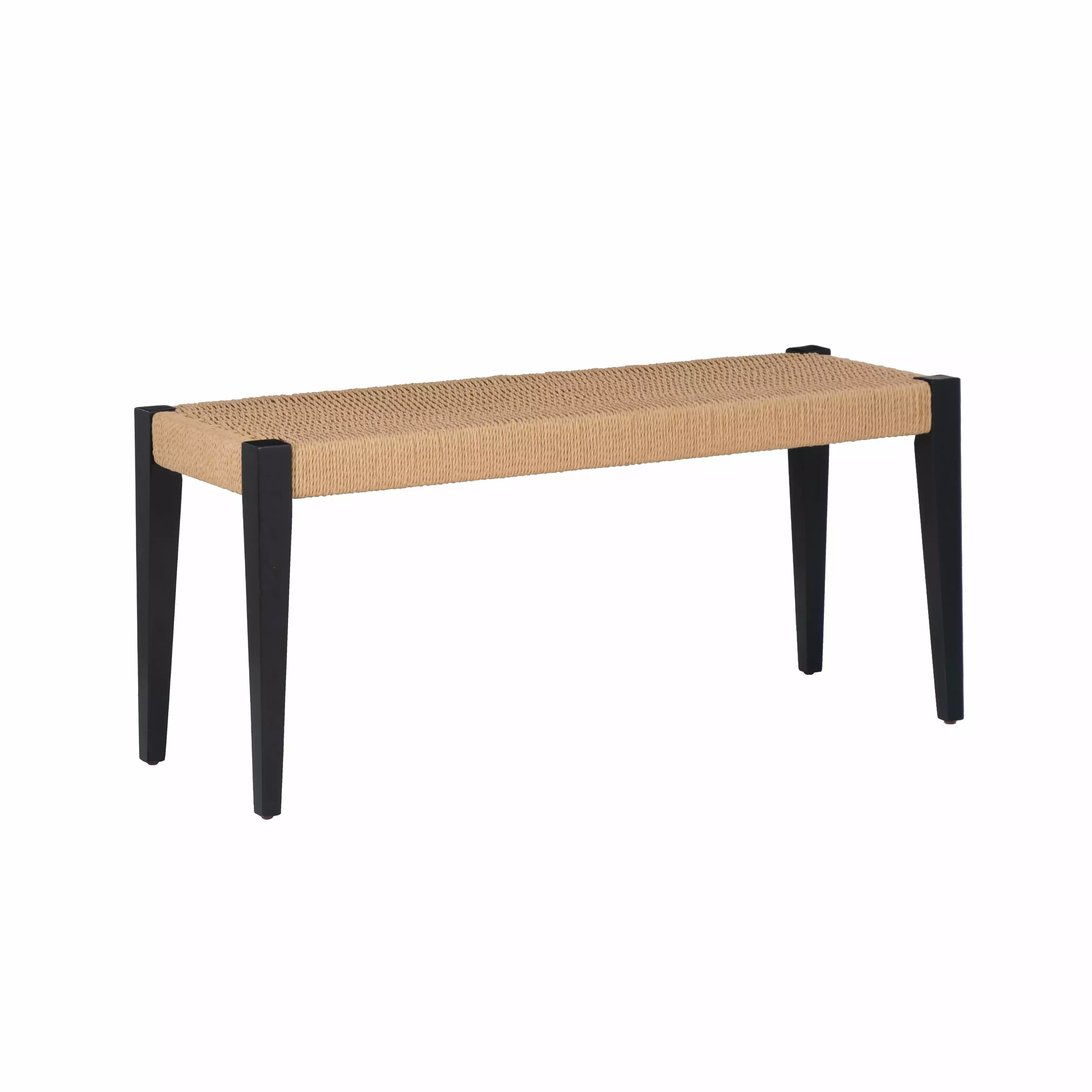 Powell Crawford Indoor Dining Bench Black Kitchen or Dining Room Benches