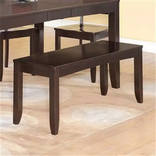 Wooden Imports Lynfield Dining Bench Wood Seat Cappuccino Finish Sturdy Kitchen Bench Benches Wooden Imports Furniture