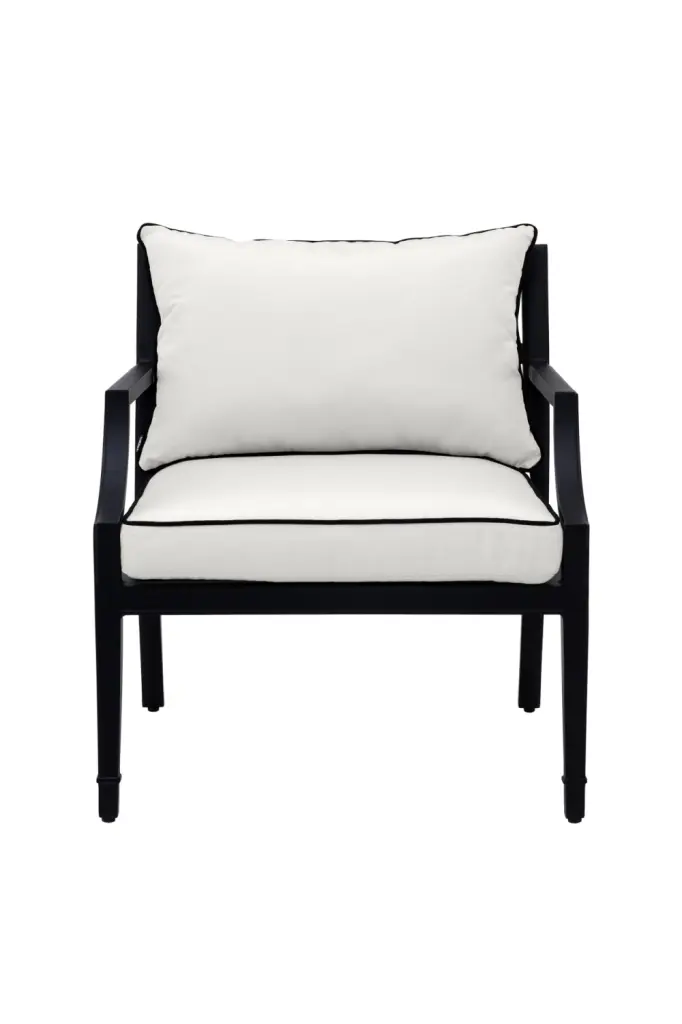 Black Outdoor Sunbrella Chair Eichholtz Bella Vista Modern Patio Seating
