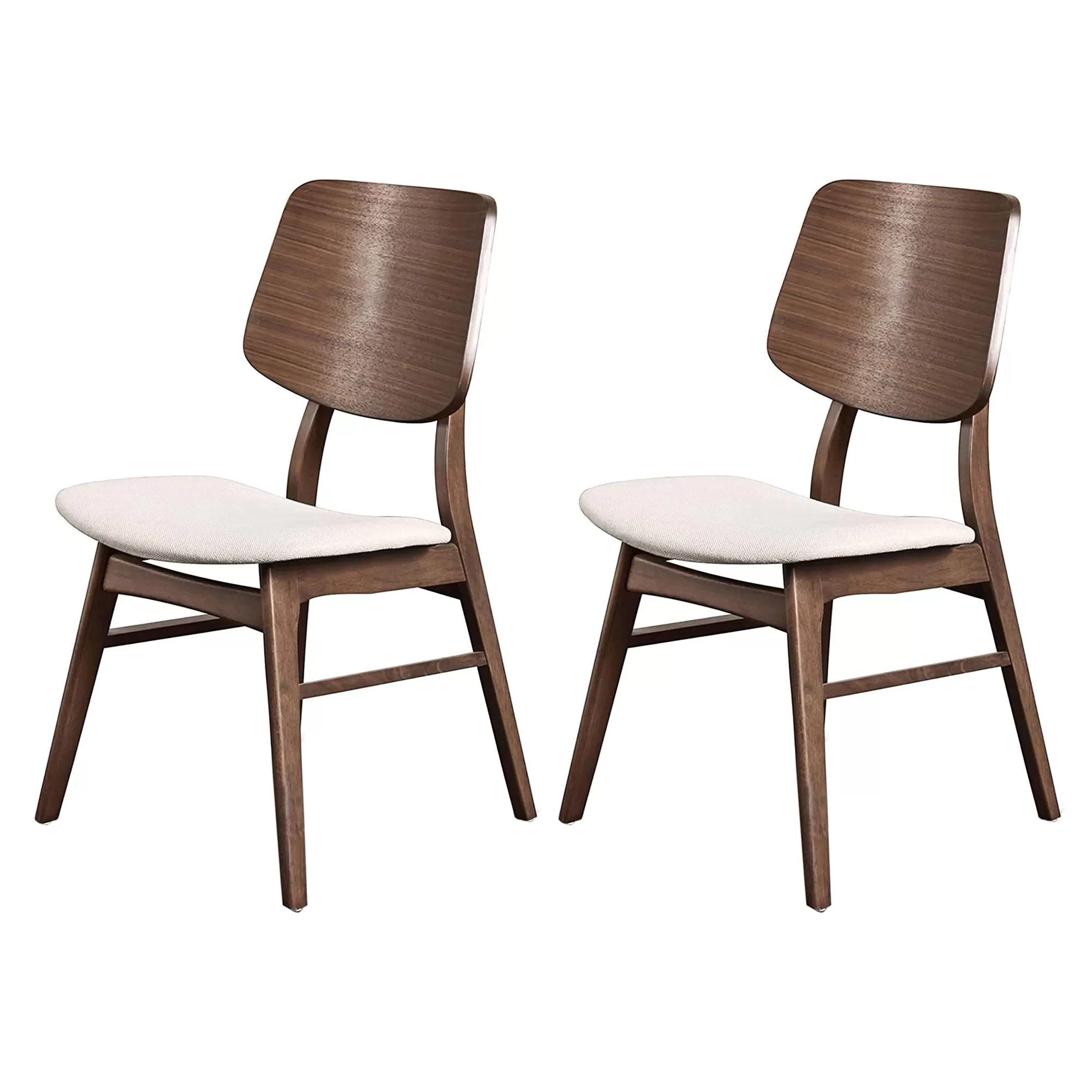 New Classic Furniture Oscar Wooden Oval Back Dining Chairs Walnut Set 2 Elegant Dining