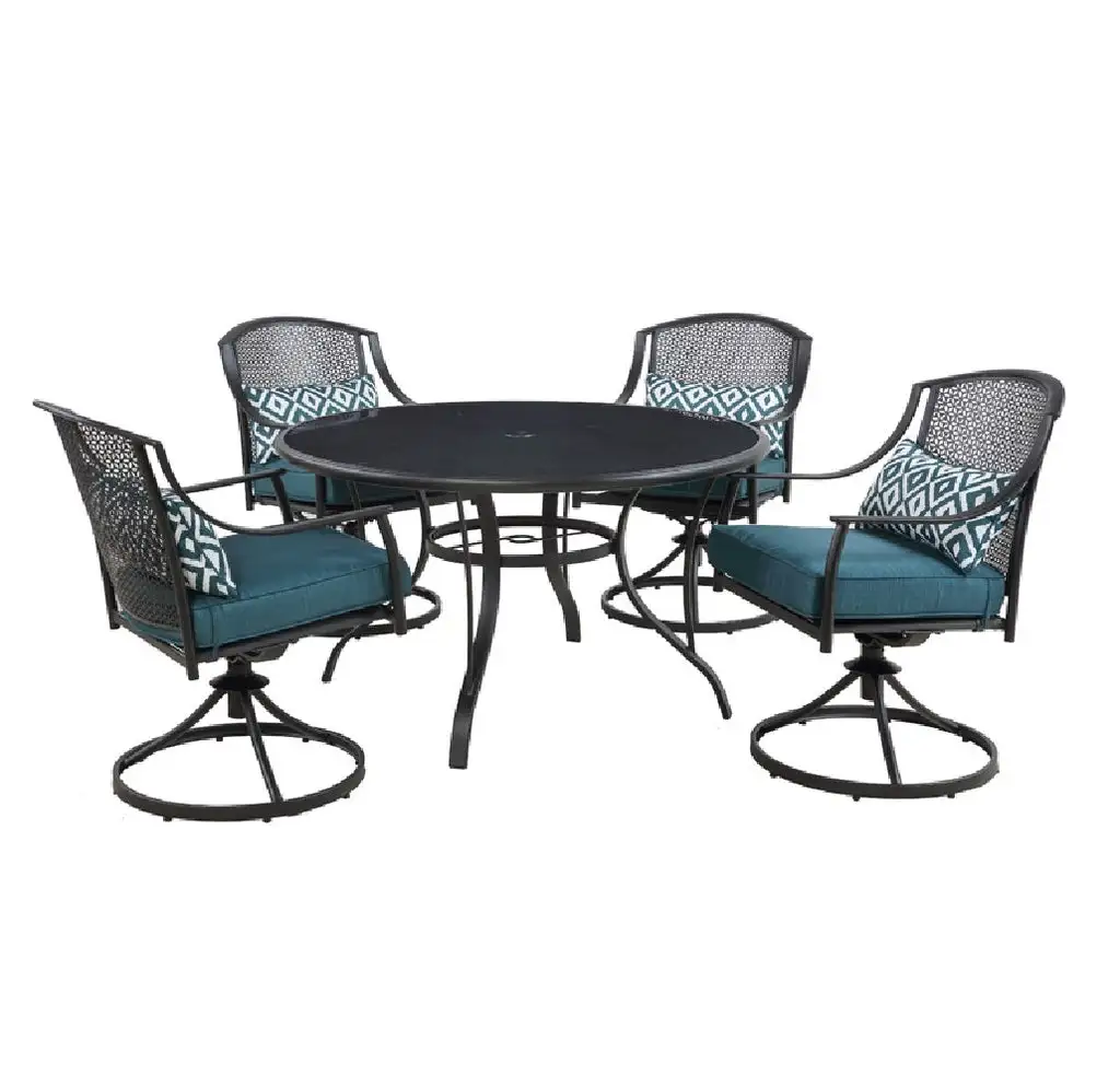 Living Accents Redmond Patio Set Steel Burgundy Outdoor Dining