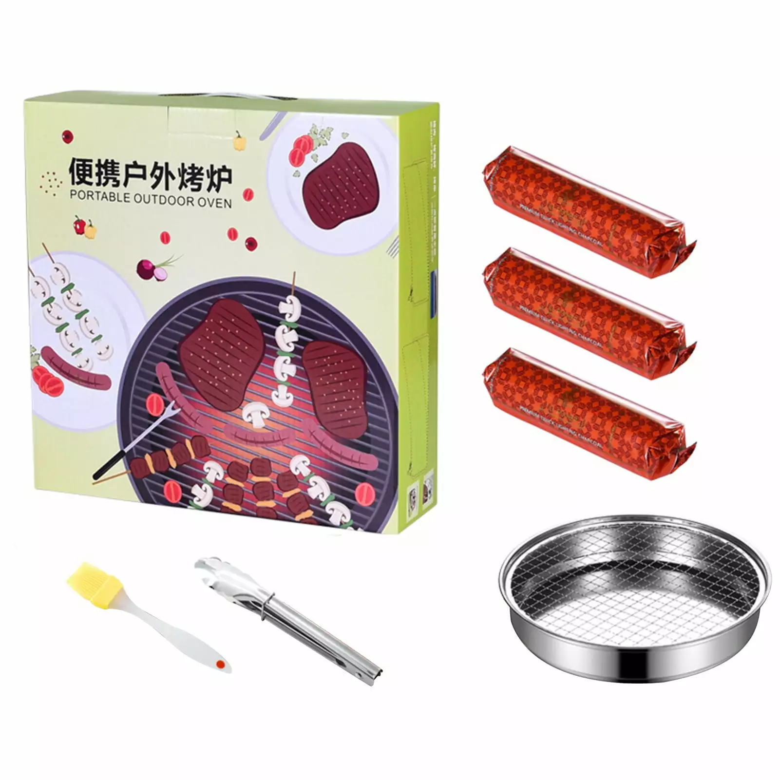 2023 Disposable BBQ Grill Fast Ignition Smokeless Prevent Scalding Shell Travel-friendly Outdoor Charcoal Grill Picnic 28c...