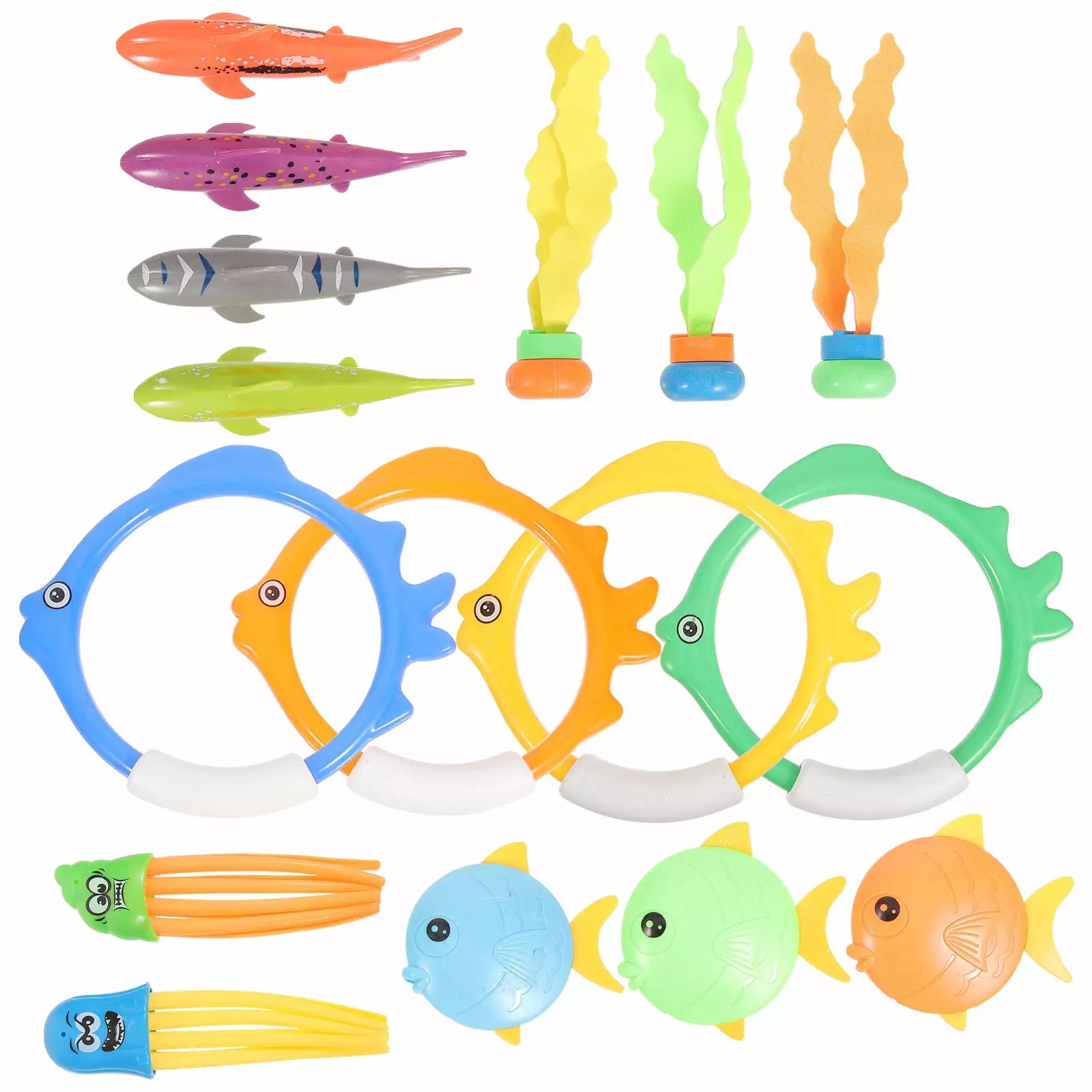 1 Set Pool Toys Kids Diving Toys Swimming Training Toys Diving Sticks Rings Toys 16