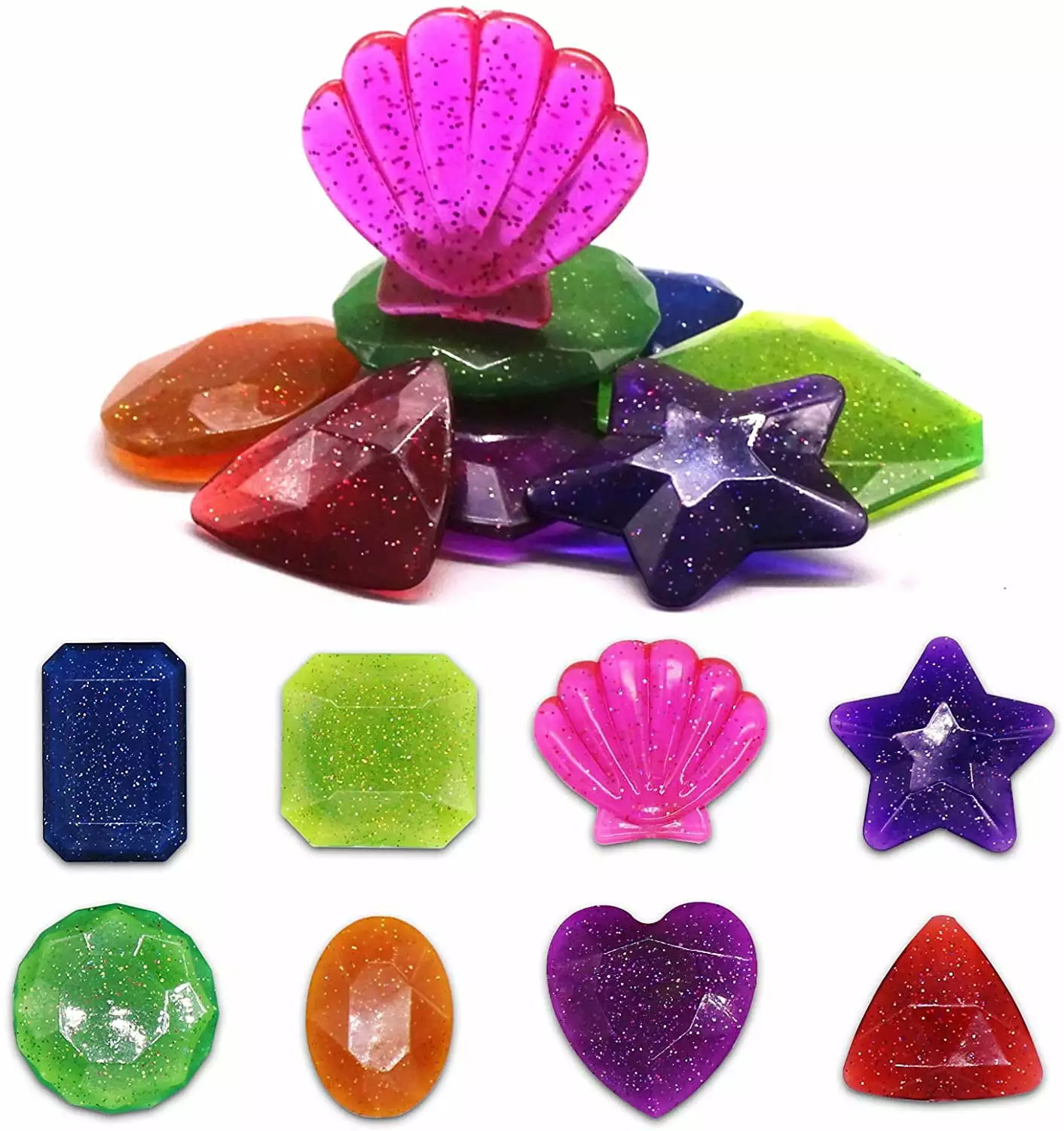 Dive Gems 16 Pack Sinking Swimming Pool Toys Kids Summer Pool Diving Fun