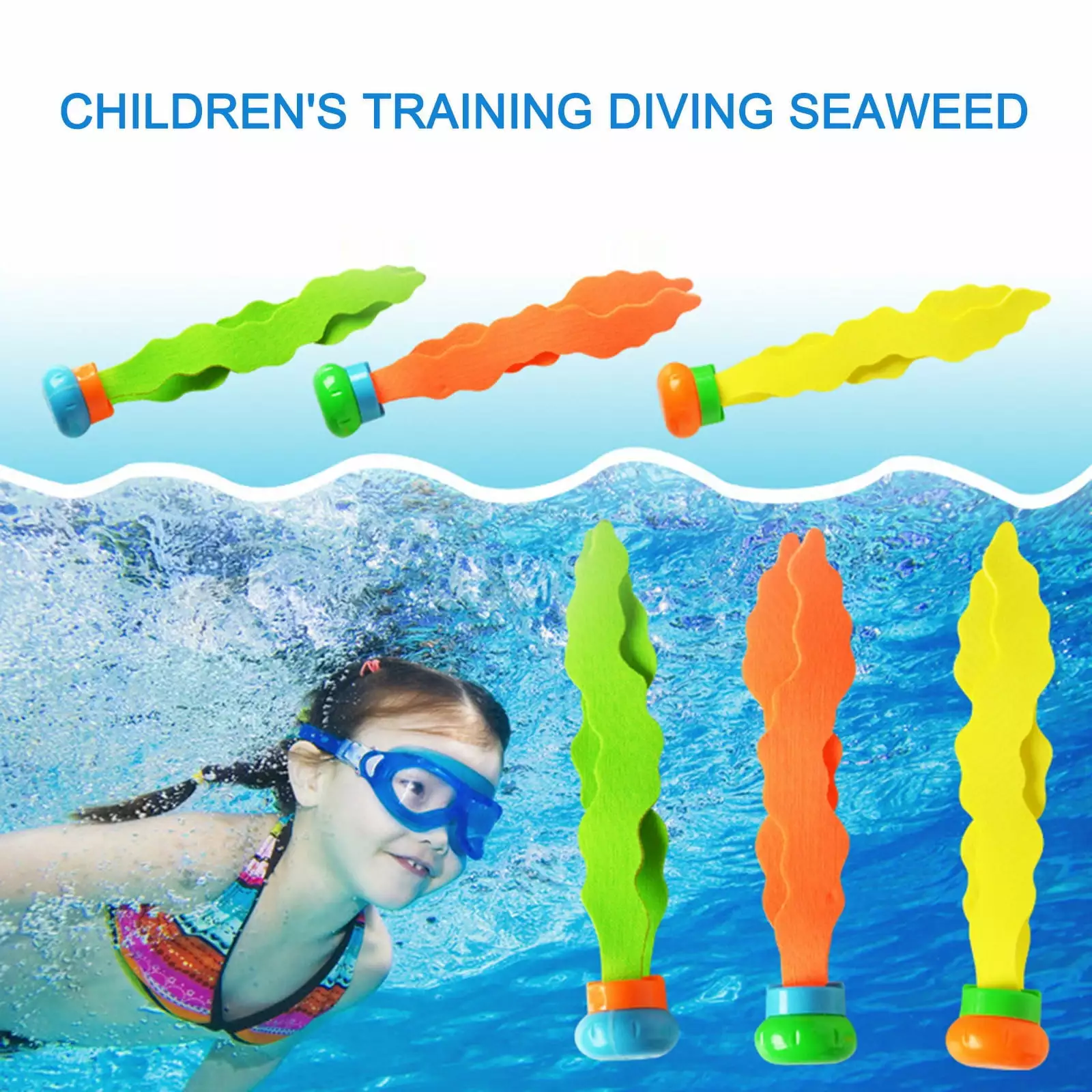 ZToonmas Diving Ball Streamers Swimming Pool Underwater Games Training Toy 3PC