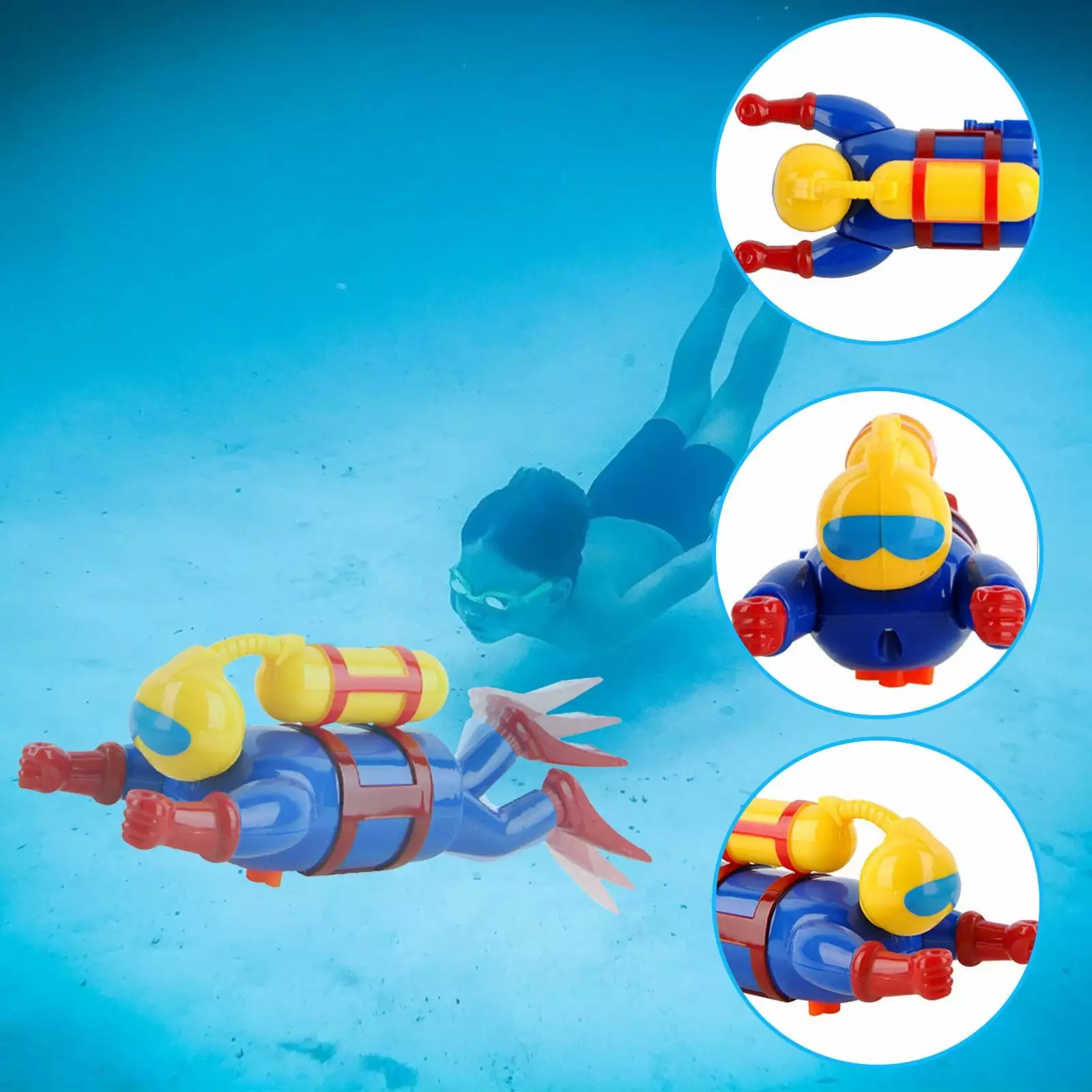 ZToonmas Diving Toys Clockwork Power Beach Sand Toy Summer Outdoor 1PC
