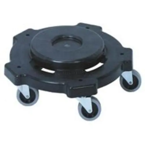 Continental 3255 Huskee Refuse Container Dollies Round 20-55 Gallon Black Trash Can Dolly