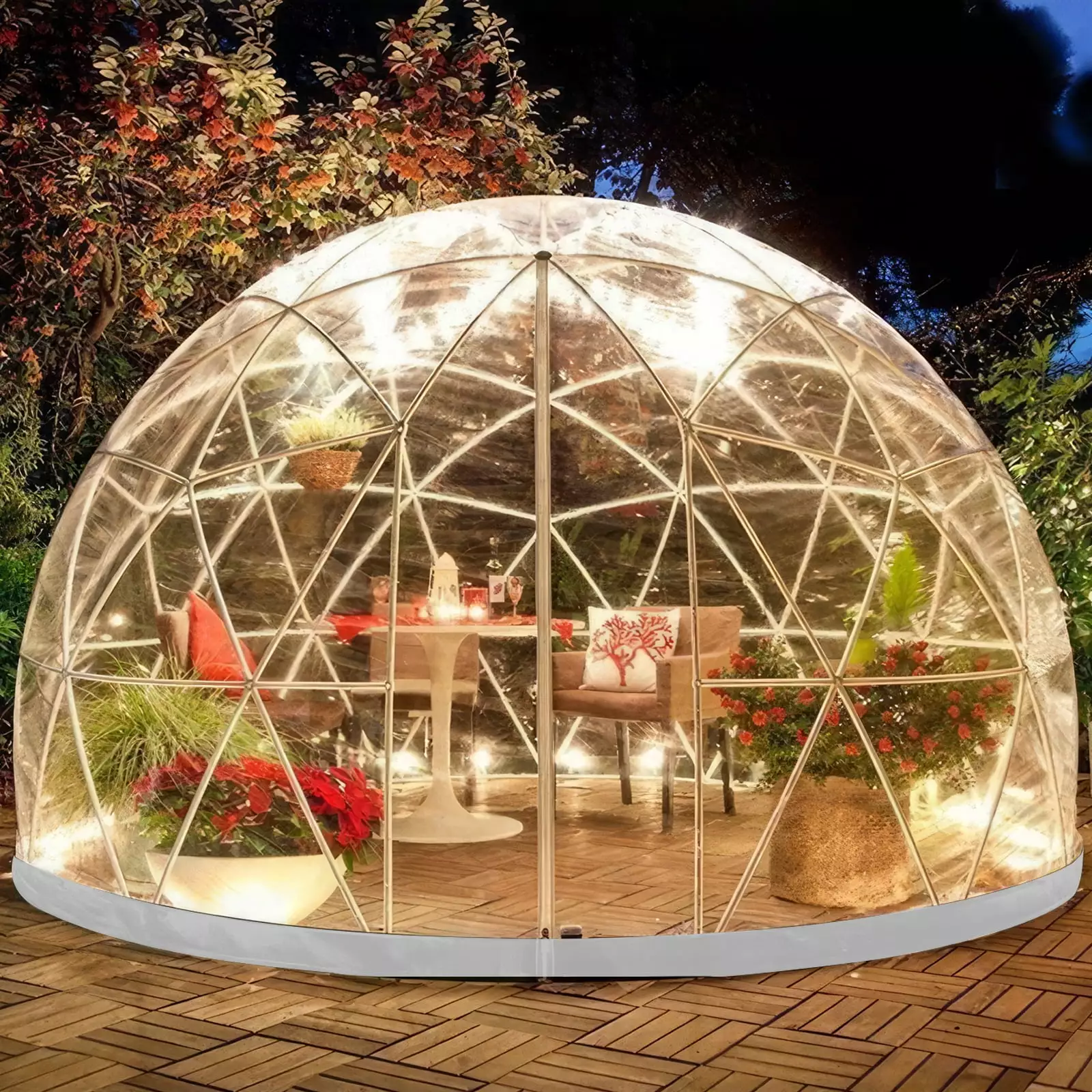 12FT Garden Dome Igloo Tent Transparent Bubble Tent Outdoor Camping and Patio SKRSOUL