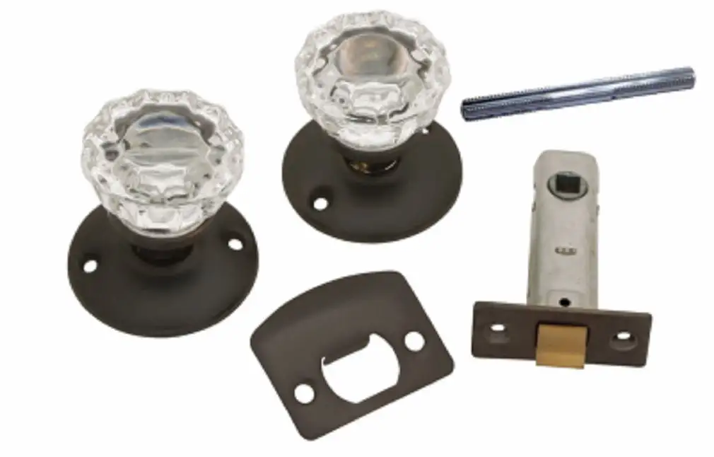 Belwith 1148-VB Passage Door Knob Latch Set Glass Knobs