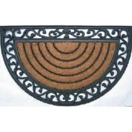 Half-Round Doormat 18 x 30-Inch Non-Slip Entryway Mat Various