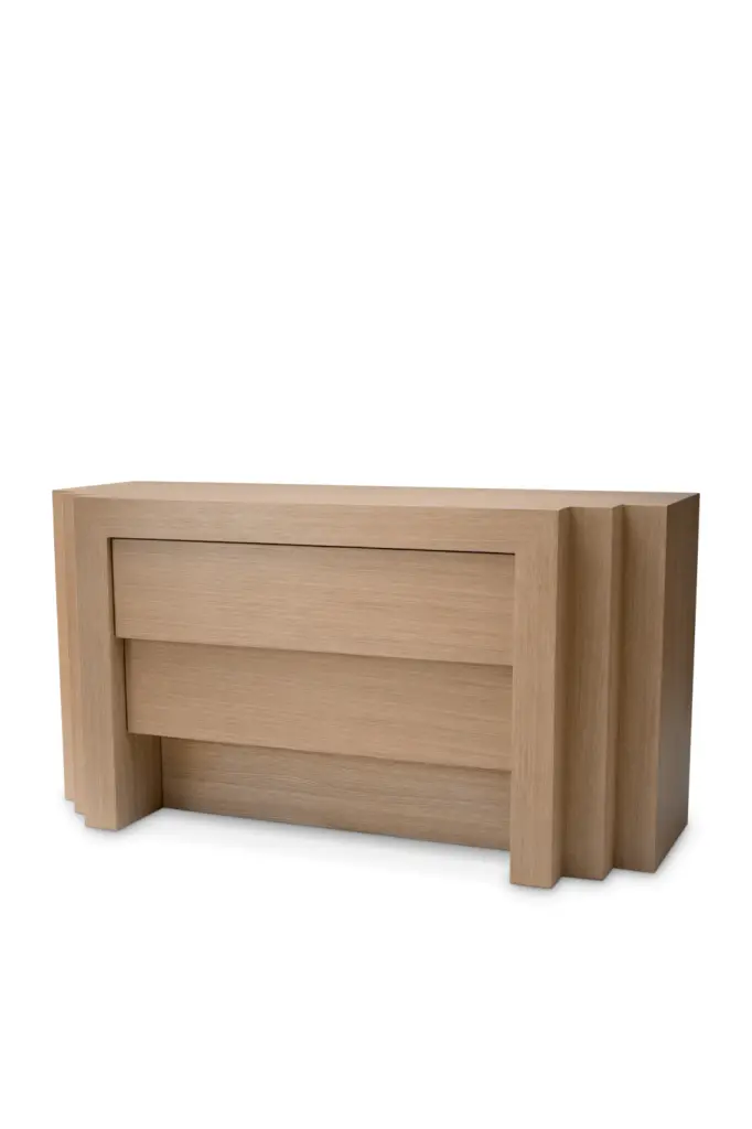 Natural Oak 2-Drawer Dresser Modern Bedroom Storage