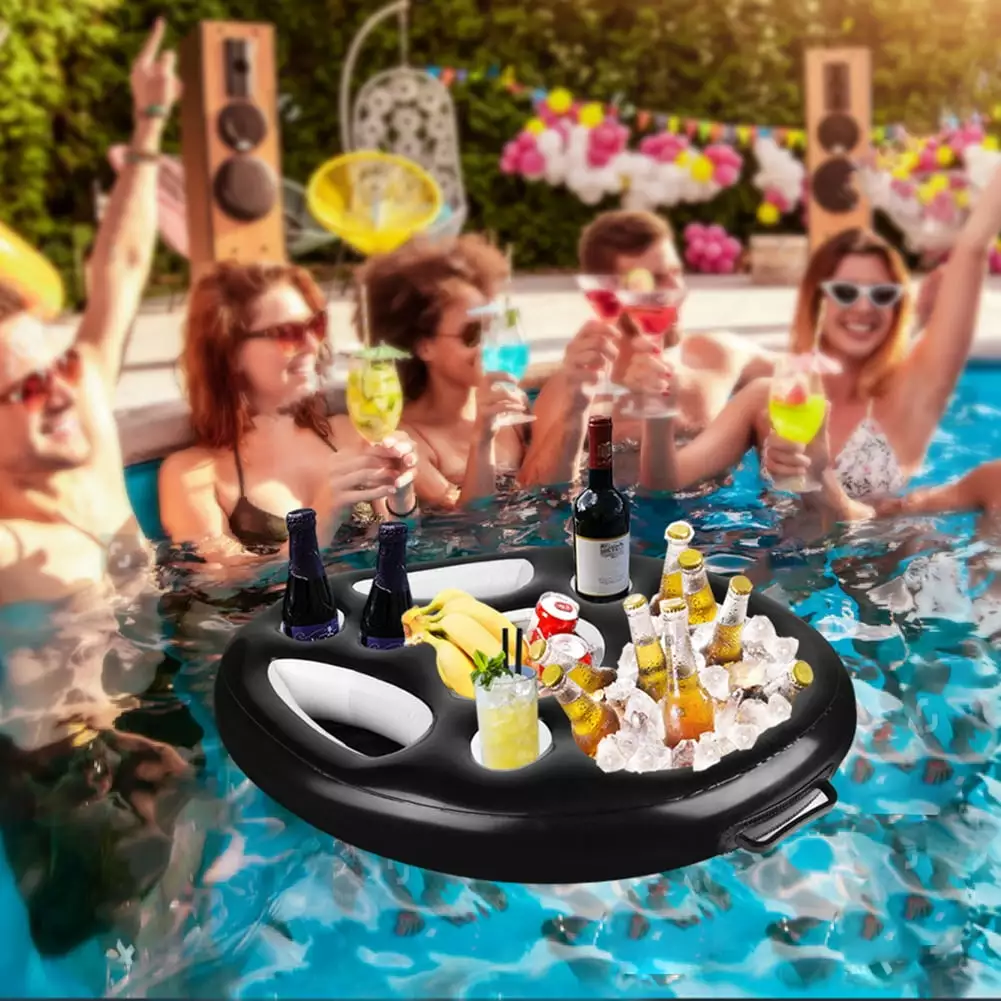 Pinfect Inflatable Swimming Pool Drink Holder PVC Float Cup Pad Foldable Adults Kids One