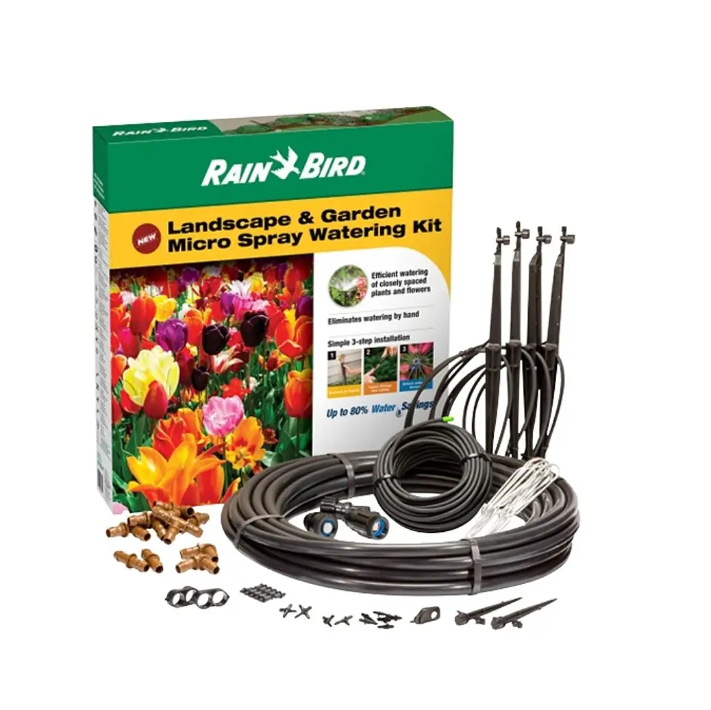 Rain Bird LNDDRIPKIT 108-Piece Drip Watering Kit Green Garden Irrigation