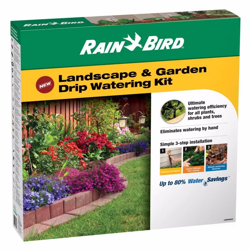 Rain Bird Drip Irrigation Plant Watering Kit 1/2 . Efficient Garden Watering