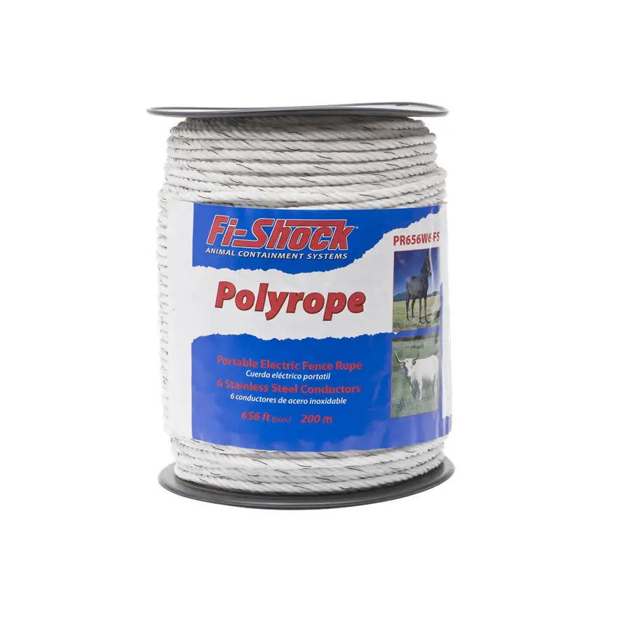 Fi-Shock PR656W6-FS 6-Strand Polyrope Electric Fence Wire 656 Feet
