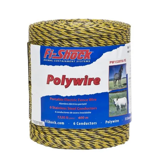 Fi-Shock PW1320Y6-FS Electric Fence Poly Wire 1320 Feet