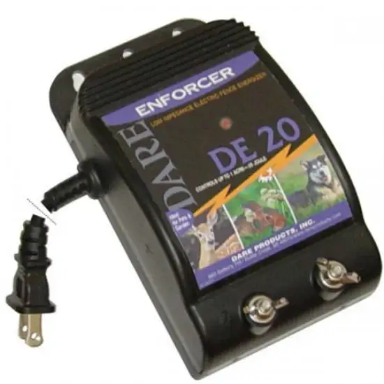 Dare DE-20 Enforcer Series Fence Energizer 0.05 Joule Output Small Areas