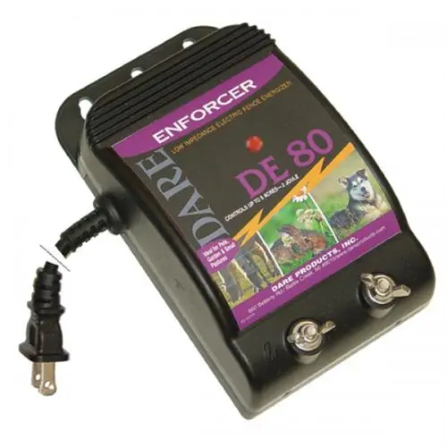 Dare DE-80 Enforcer Series Electric Fence Energizer 0.20 Joule Output Small Livestock