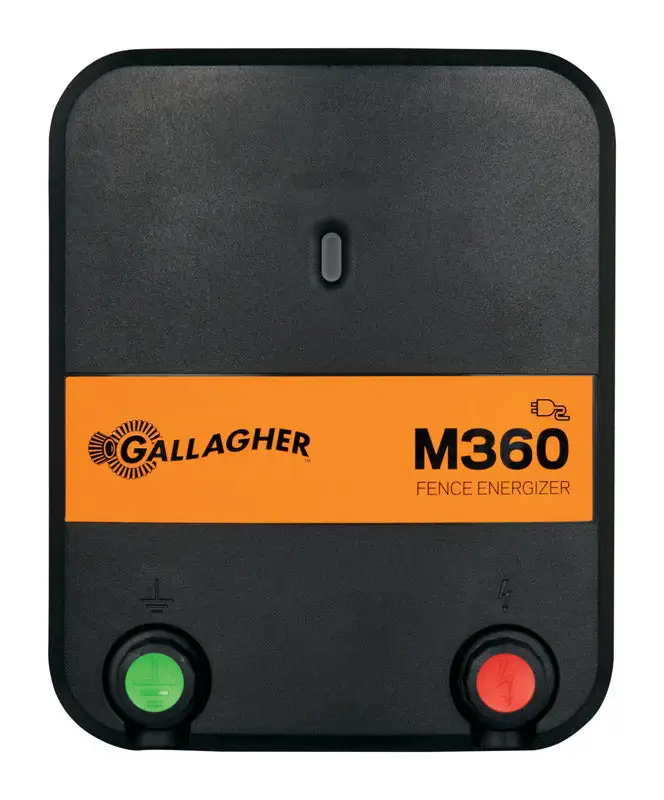 Gallagher M360 110V Electric Powered Fence Energizer 153331200055 sq ft Black Orange