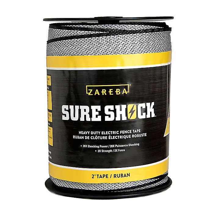 Zareba HDT500W2-Z Sure Shock Heavy-Duty Electric Fence Tape 500 Feet 2 Conductors
