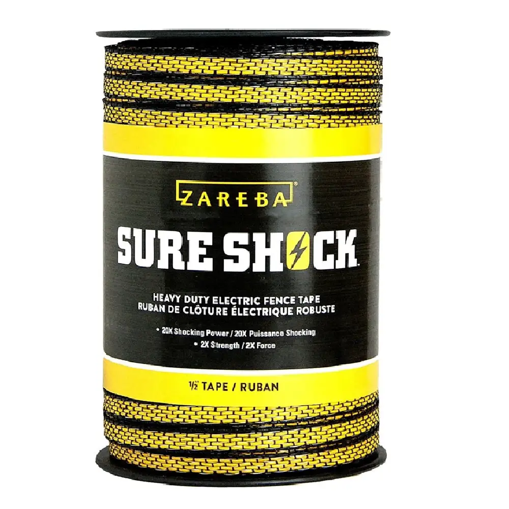 Zareba HDT656YH-Z Heavy Duty Polytape Aluminum Electric Fence Tape Livestock