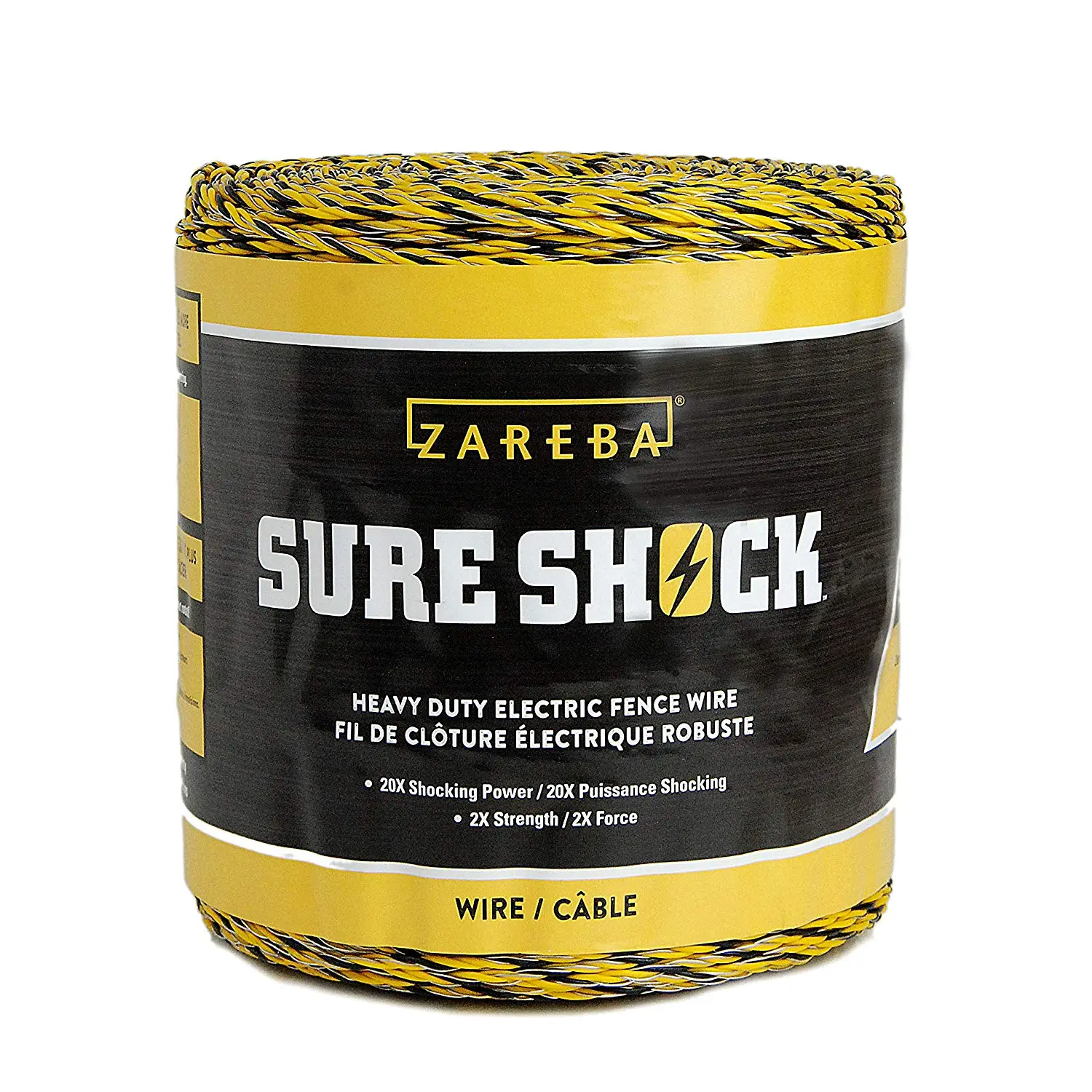 Zareba HDW1320YA-Z Sure Shock Heavy-Duty Polywire 1320 Feet x 1/8 Inch Electric Fencing
