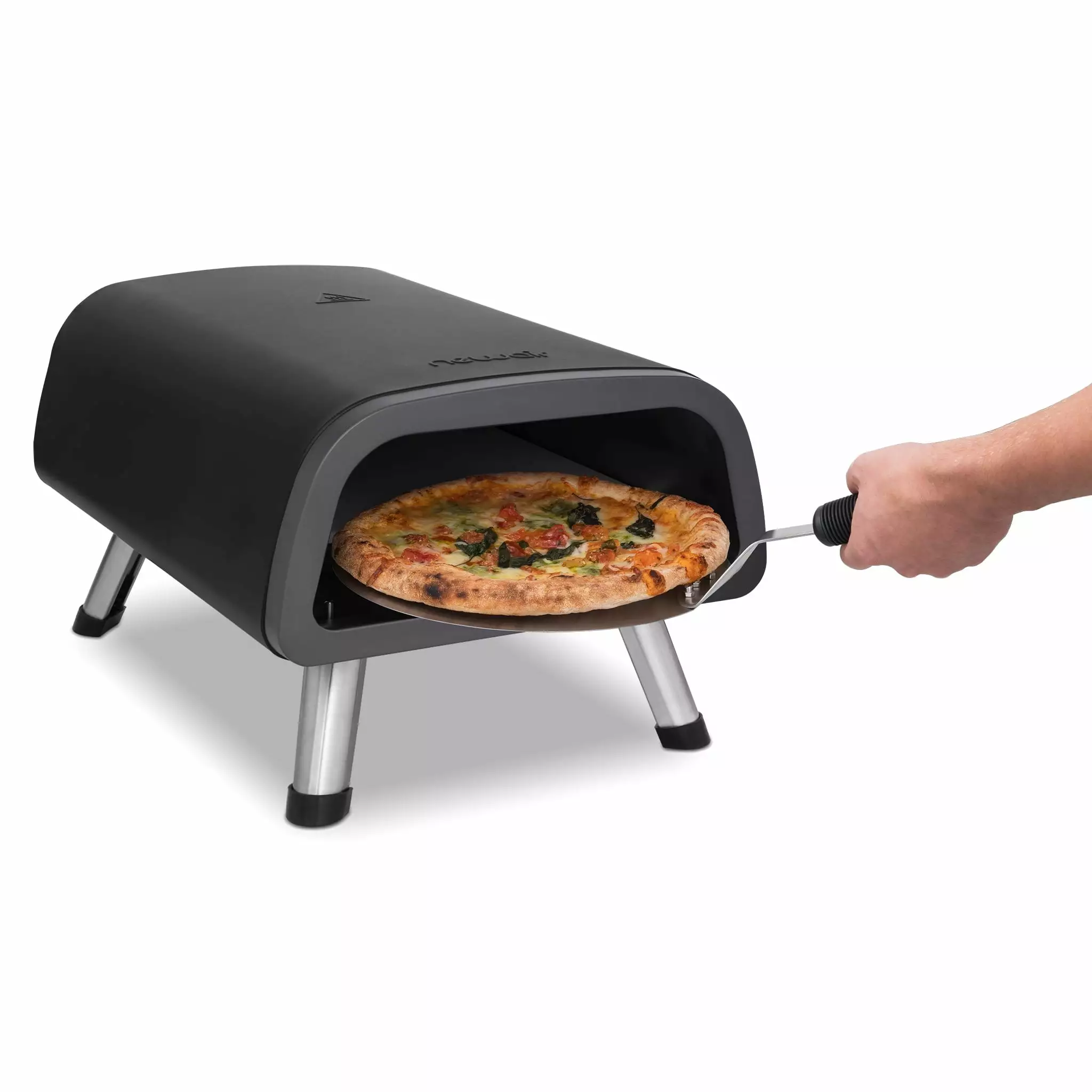 Newair 12 Travel-friendly Electric Pizza Oven Dual-Heating Elements and Foldable Legs