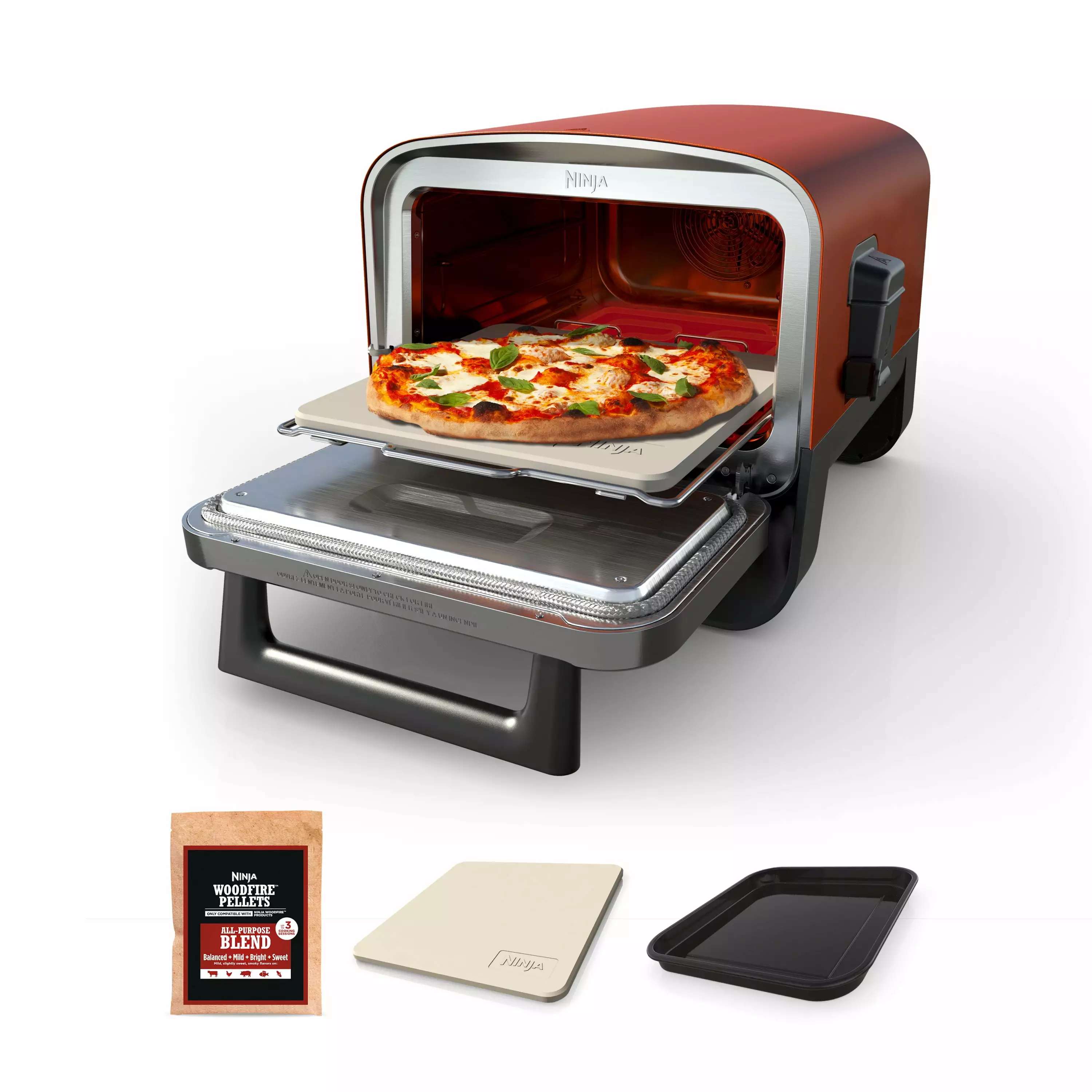 Ninja Woodfire Pizza Oven 5--1 Outdoor Oven BBQ Smoker up to 700F Electric