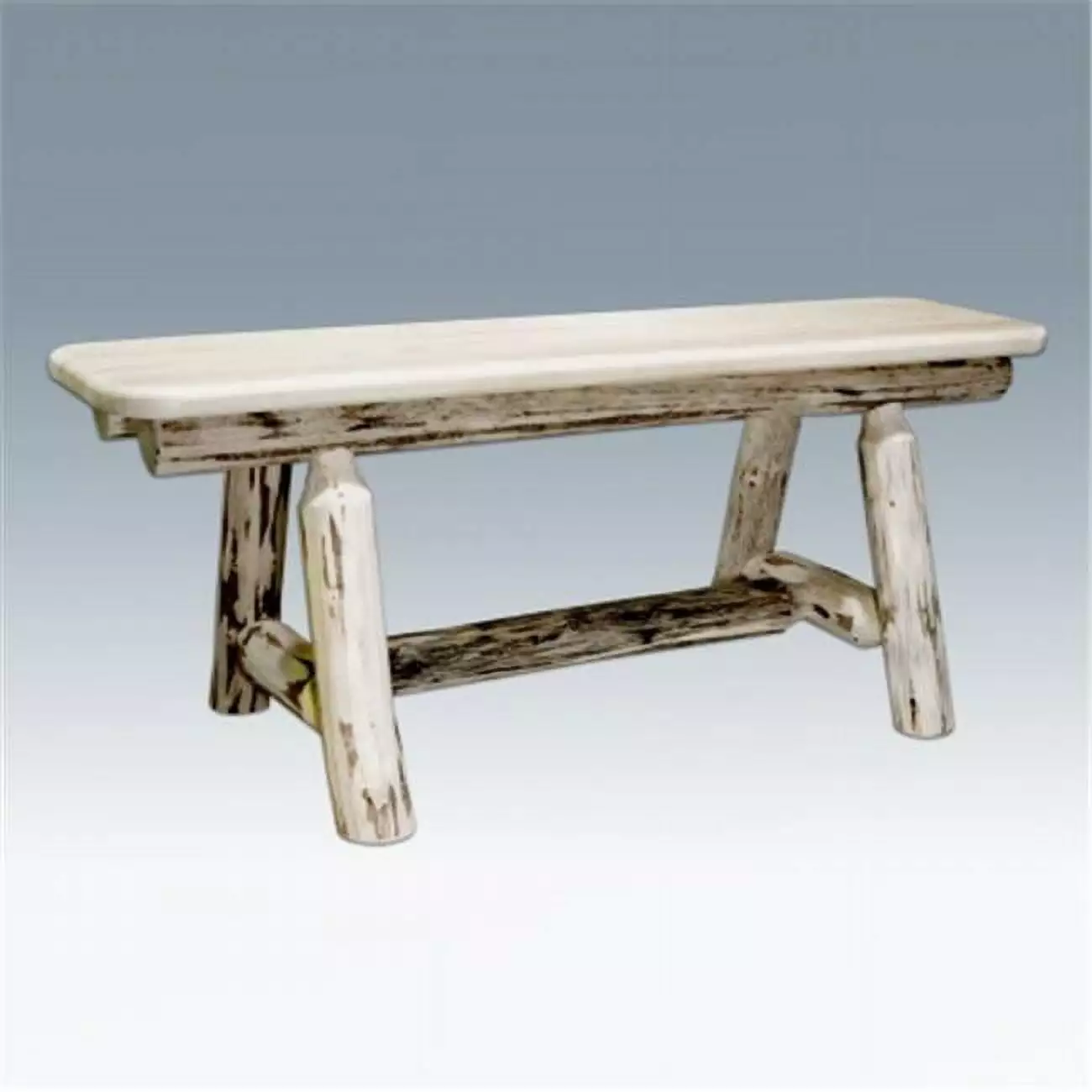 45'' Plank Style Bench - Clear Lacquer Finish Wooden Bench Benches D2D Technologies