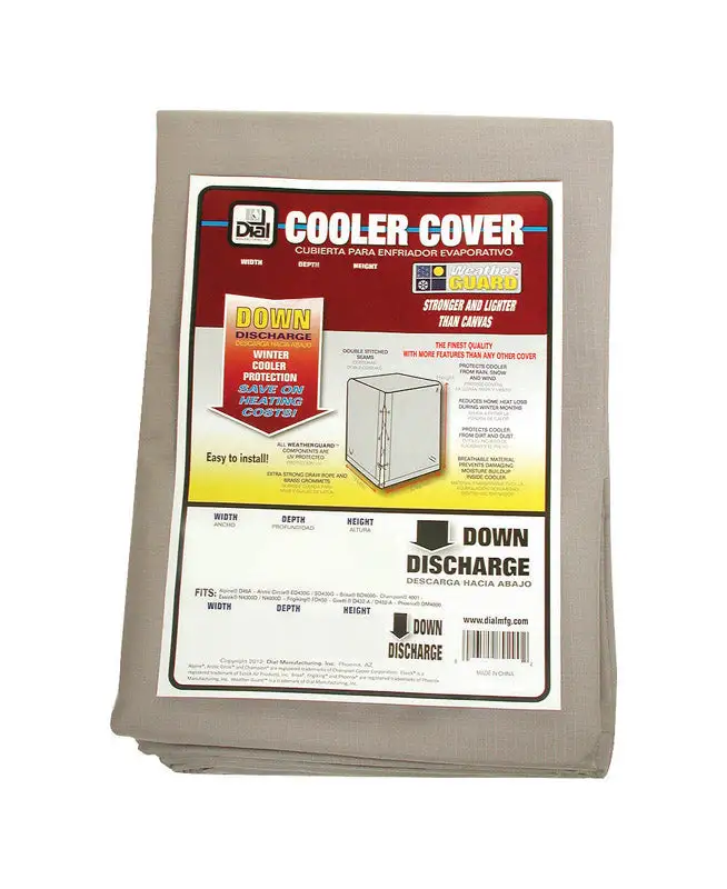 Dial 46 . H X 40 . W Gray Polyester Evaporative Cooler Cover Outdoor Protection