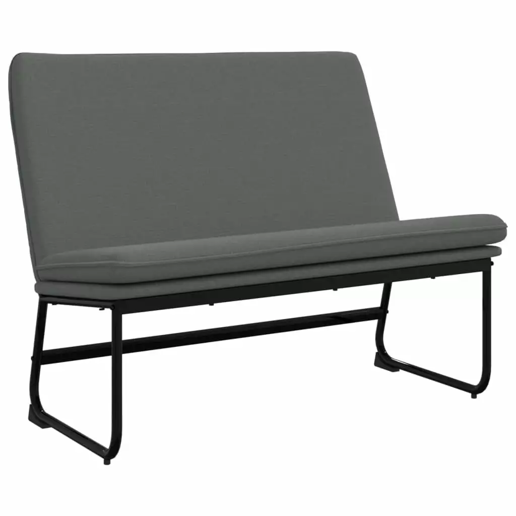 vidaXL Fabric Bench Dark Gray 39.4x29.5x29.9 Inches Modern Lounge Seating Benches