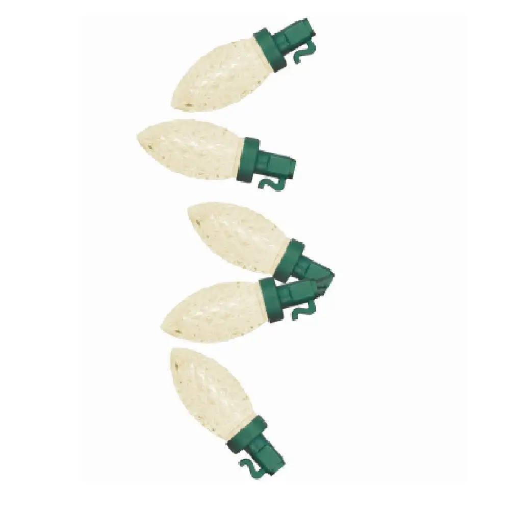 Holiday Wonderland Pro-Series Christmas Faceted C9 Lights Warm White